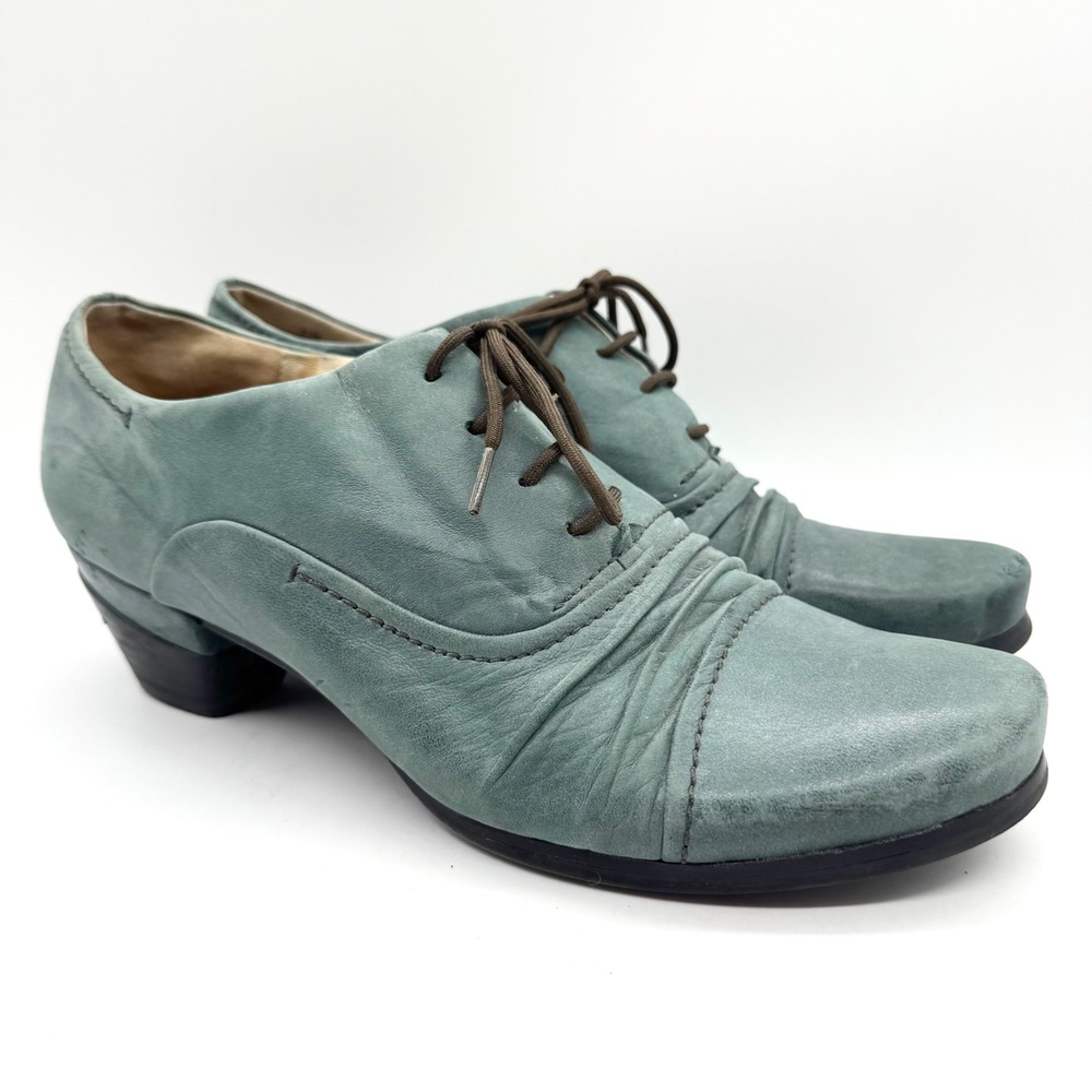 Biala Keely Cap Toe Heeled Lace Up Oxford Blue Size 41 Preppy Witchycore Office